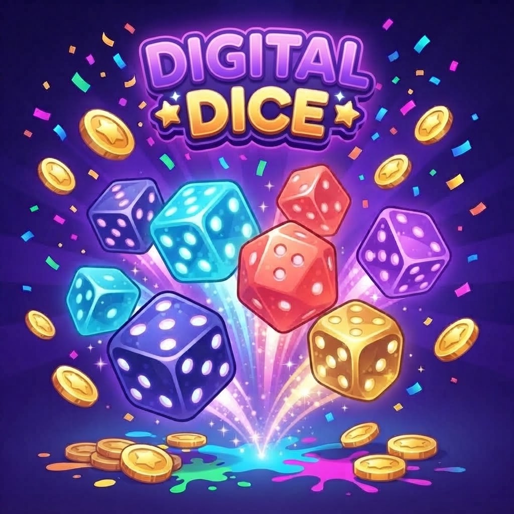 Colorful digital dice