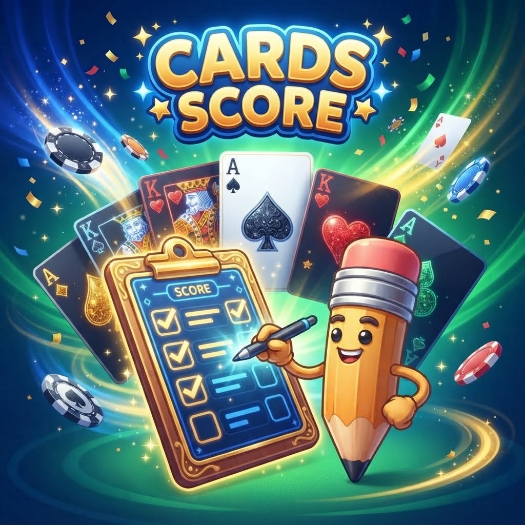 Rummy Scorer cards and score pad
